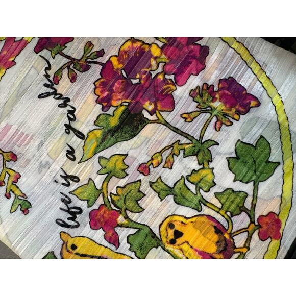 INC International Concepts Floral Printed Scarf with Tassels - Picture 8 of 8